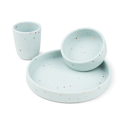 <tc>Done by Deer</tc> Service de table pour enfants Confetti Blue 3pcs