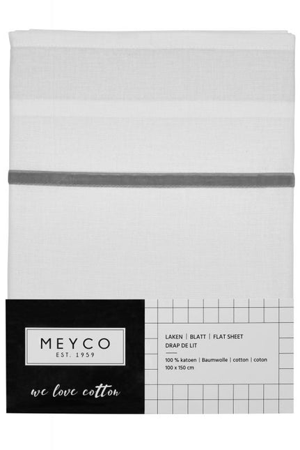 <tc>Meyco</tc> drap de berceau passepoil velours gris