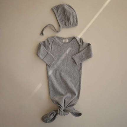 <tc>Mushie</tc> Bonnet de bébé Bonnet gris mélangé