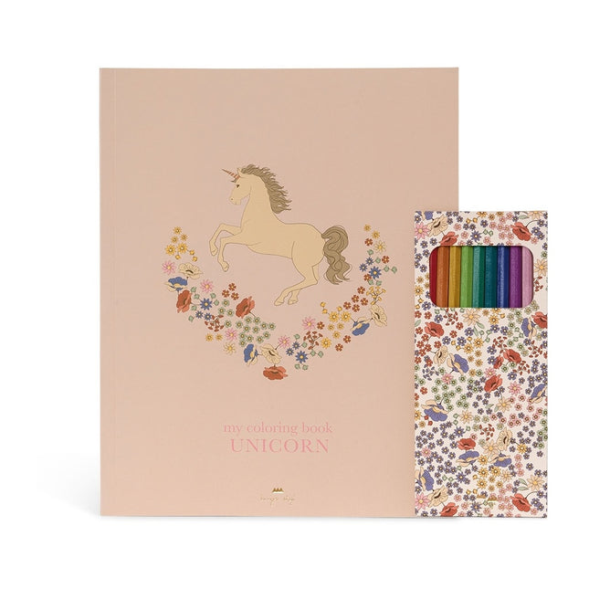 <tc>Konges Slojd</tc> Livre de coloriage avec crayons Licorne