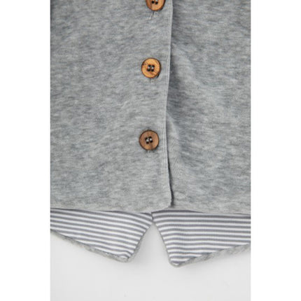 <tc>Bamboom</tc> Cardigan bébé avec capuche en velours gris Mele