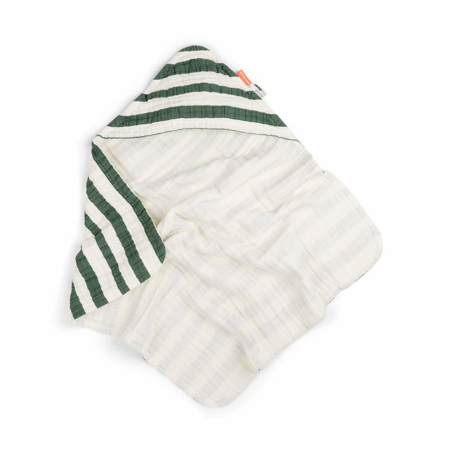 <tc>Done by Deer</tc> Serviette de bain Baby Stripes Gots Green