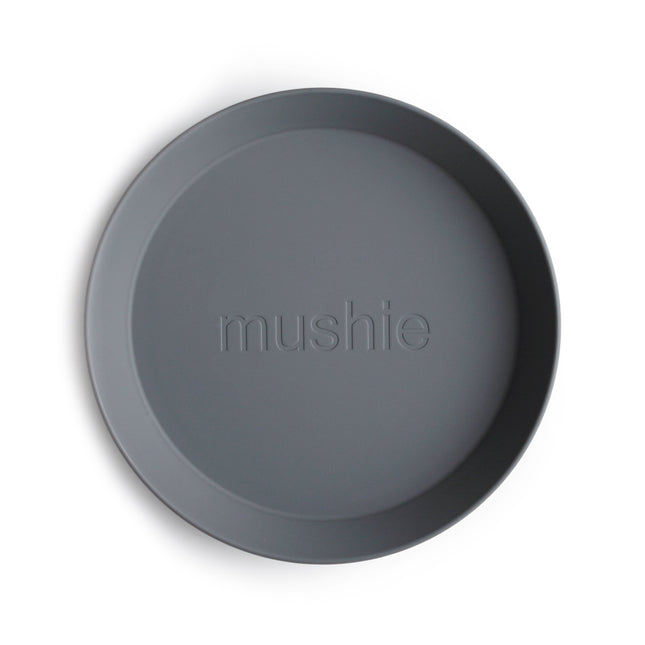 <tc>Mushie</tc> Assiette bébé ronde fumée 2pcs