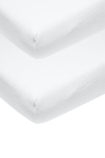 <tc>Meyco</tc> Drap-housse Molton Stretch 2St 60X120 Blanc