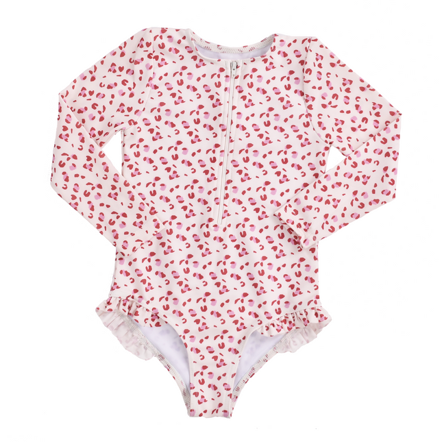 <tc>Swim Essentials</tc> Maillot de bain UV Imprimé Panthère Vieux Rose