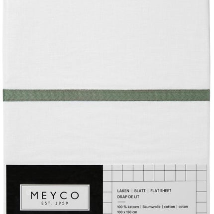 <tc>Meyco</tc> Feuille de berceau Piping Forest Green