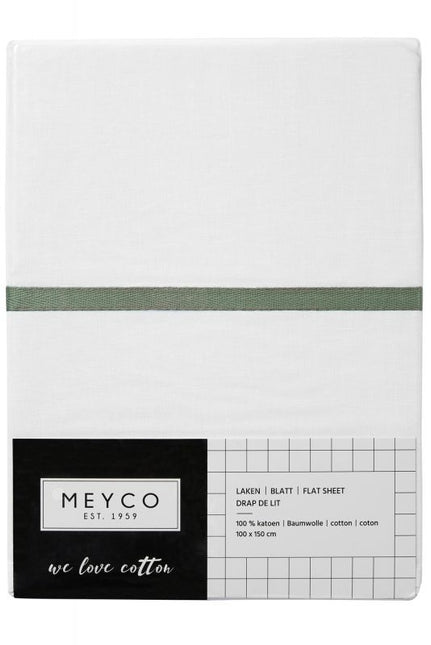 <tc>Meyco</tc> Feuille de berceau Piping Forest Green