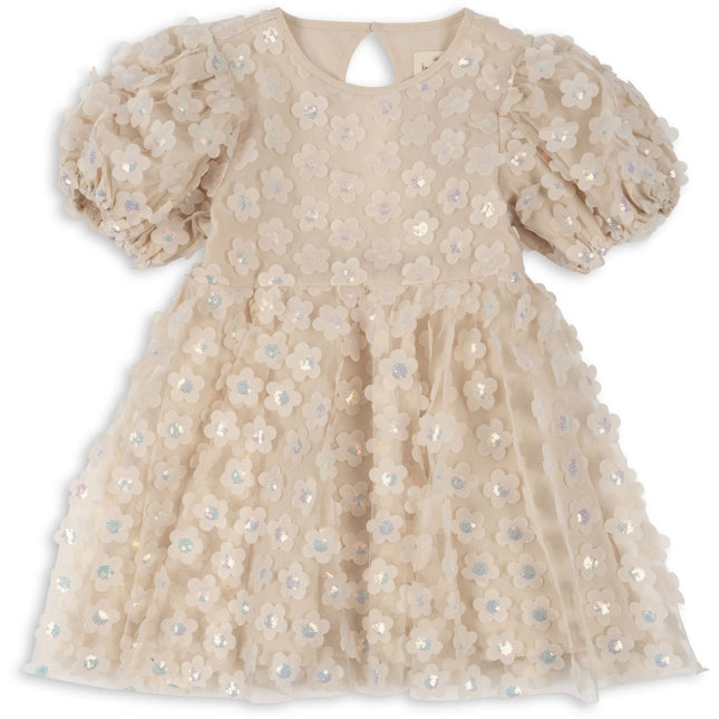 <tc>Konges Slojd</tc> Robe de bébé perlée Ivoire