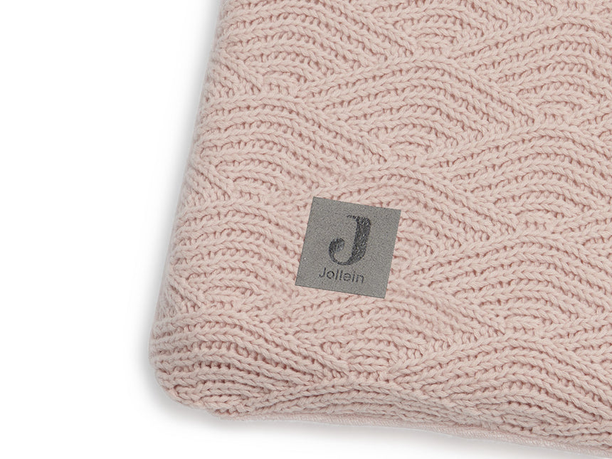 <tc>Jollein</tc> Housse de matelas à langer River Knit Rose pâle 75x85cm