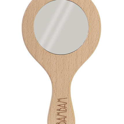 <tc>BamBam</tc> Miroir à main en bois