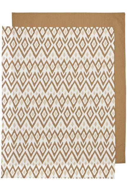 <tc>Meyco</tc> Serviette de bain 2St Ikat Sand Toffee