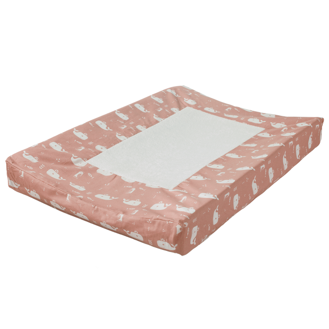 <tc>Fresk</tc> Housse de matelas à langer Baleine Mellow Rose