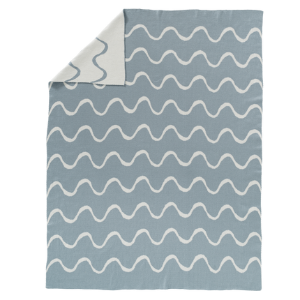 <tc>Fresk</tc> Couverture de berceau Vagues tricotées 80x100cm