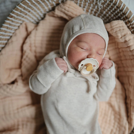 <tc>Mushie</tc> Bonnet de bébé Bonnet beige mélangé