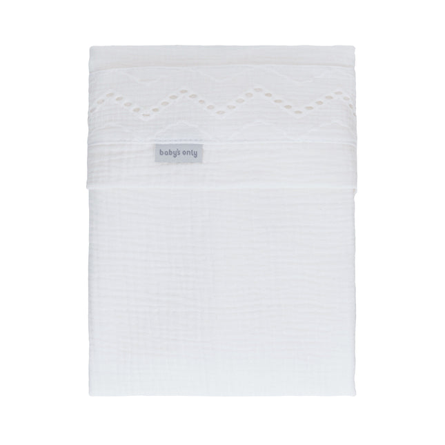 <tc>Baby's Only</tc> Serviette de berceau Calm Blanc avec Broderie