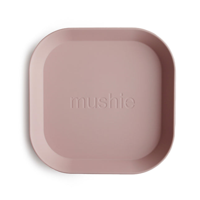 <tc>Mushie</tc> Assiette bébé carrée Blush 2pcs