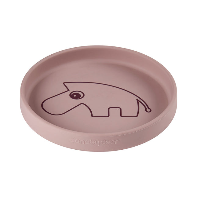 <tc>Done by Deer</tc> Assiette de bébé en silicone Zebee Powder