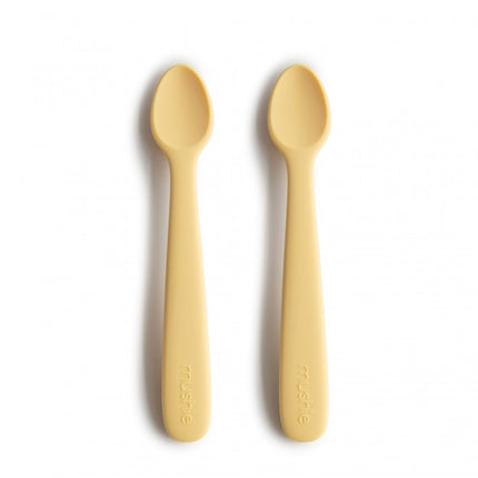 <tc>Mushie</tc> Cuillère à bébé Jonquille pâle 2pcs