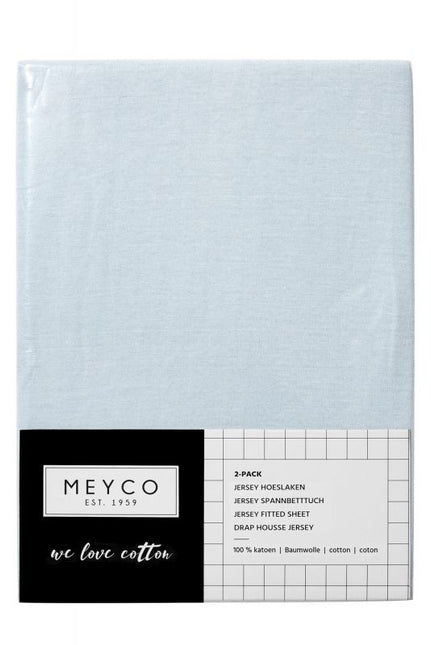 <tc>Meyco</tc> Drap-housse Jersey Light Blue 70x140/150 cm 2pcs