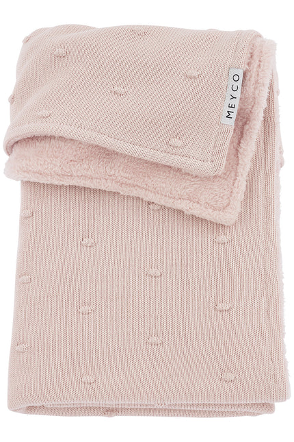 <tc>Meyco</tc> Couverture de lit Teddy Mini Knots Soft Pink