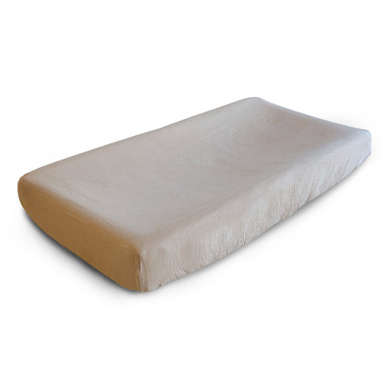 <tc>Mushie</tc> Housse de matelas à langer Taupe pâle