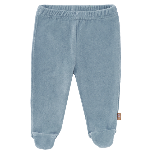 <tc>Fresk</tc> Pantalon de bébé en velours avec pieds Bleu brouillard