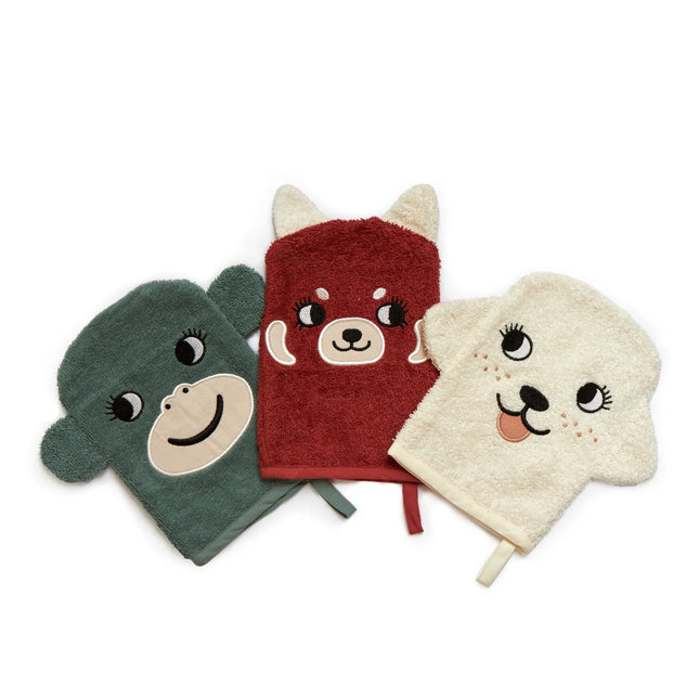 <tc>Roommate</tc> Gant de toilette Singe, Panda et Chien