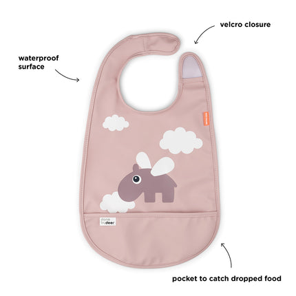 <tc>Done by Deer</tc> Happy Clouds Powder bib