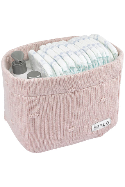 <tc>Meyco</tc> Panier de marchandises Medium Mini Knots Soft Pink