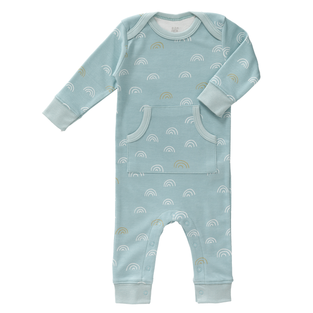 <tc>Fresk</tc> Pyjama bébé sans pied Arc-en-ciel Ether bleu