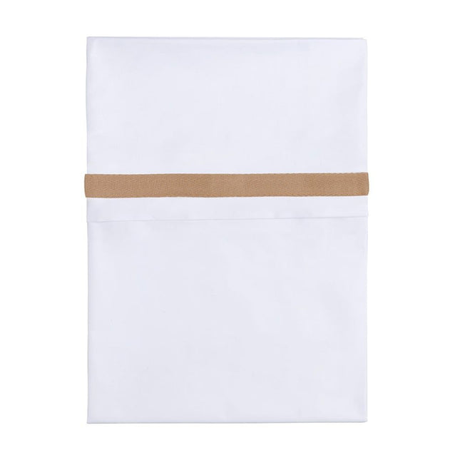 <tc>Baby's Only</tc> Drap de lit de bébé bordure tissée caramel/blanc