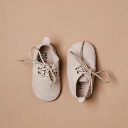 <tc>Baby Dutch</tc> Chaussures pour bébé Nova Ecru Suede