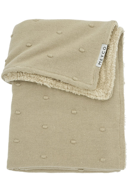 <tc>Meyco</tc> Couverture de berceau Teddy Mini nœuds Sable