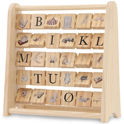 <tc>Konges Slojd</tc> Abacus Abc Wooden Block Frame Multi