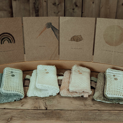 <tc>Snoozebaby</tc> Coffret cadeau Couverture câline et carte de faire-part de naissance Warm Brown