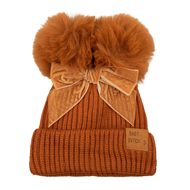 <tc>Baby Dutch</tc> Chapeau bébé hiver avec noeud rouille