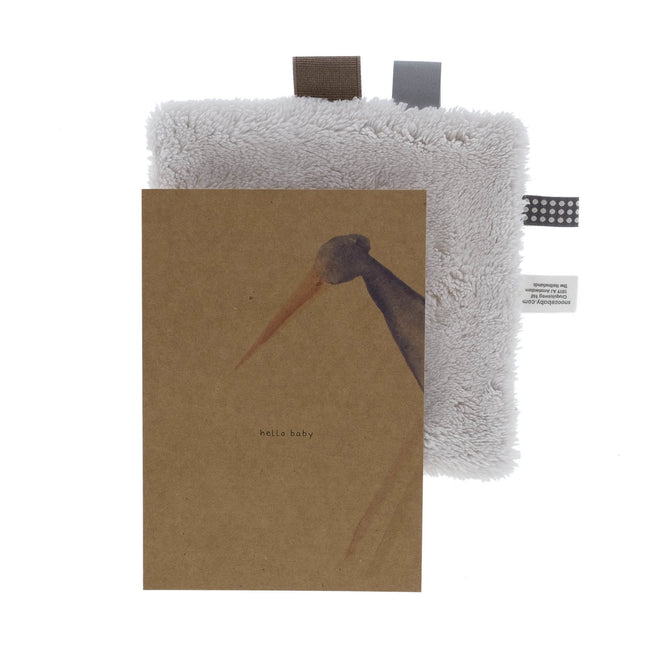 <tc>Snoozebaby</tc> Coffret cadeau Couverture câline et carte de faire-part de naissance Stone Beige