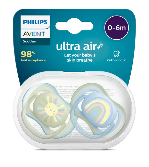 <tc>Philips Avent</tc> Fop<tc>tétine</tc> +0 Mois Air Soleil Arc-en-ciel Mélange