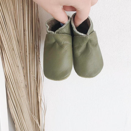 <tc>Baby Dutch</tc> Chaussures pour bébé Olive solide