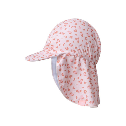 <tc>Swim Essentials</tc> Chapeau de soleil Bébé Uv Vieux Rose Léopard Protection du cou