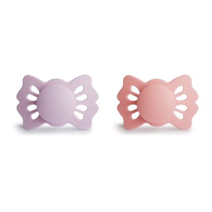 <tc>Frigg</tc> <tc>tétine</tc> Taille 1 Lucky Soft Lilas/Pretty Peach Silicone 2-Pack