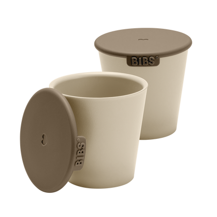 <tc>BIBS</tc> Set de tasses pour bébé Vanille 2 pièces