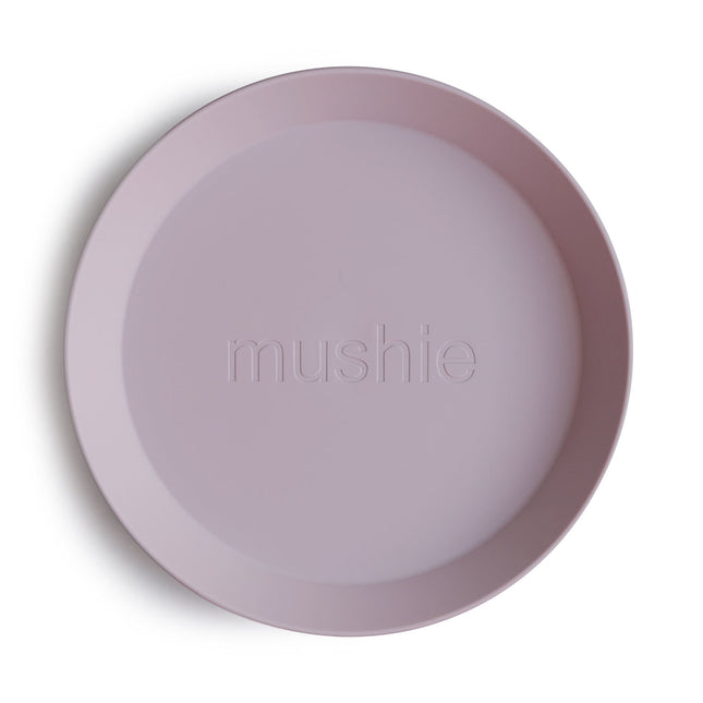 <tc>Mushie</tc> Assiette bébé ronde douce Lilas 2pcs