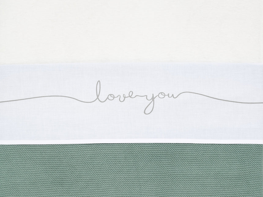 <tc>Jollein</tc> Serviette de berceau Love You Gris 75x100cm