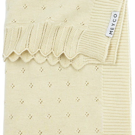 <tc>Meyco</tc> Couverture de berceau Ajour Wool Ecru