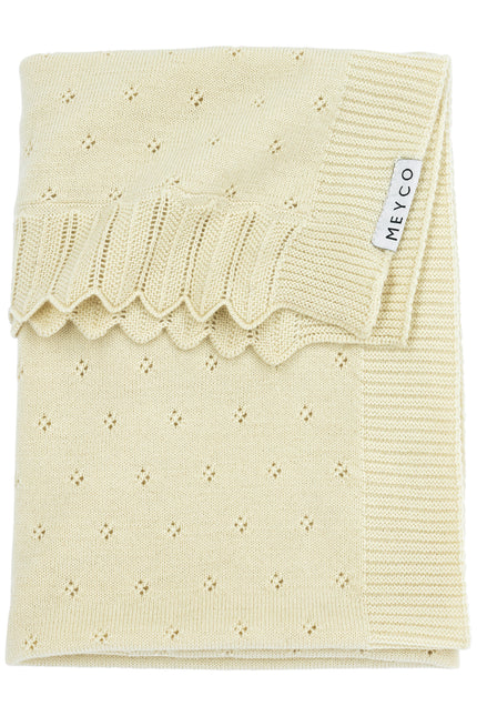 <tc>Meyco</tc> Couverture de berceau Ajour Wool Ecru