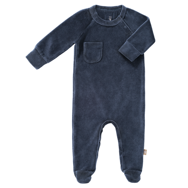 <tc>Fresk</tc> Pyjama bébé en velours avec pied Indigo