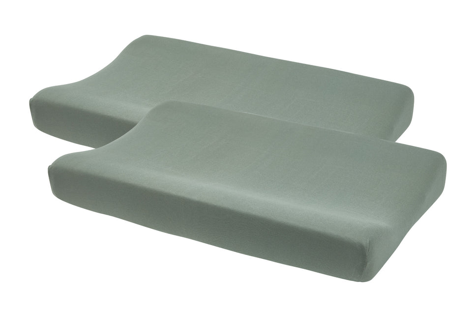 <tc>Meyco</tc> Housse de matelas à langer Basic Jersey Forest Green 2pcs.