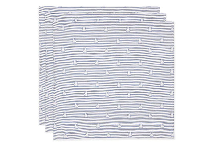 <tc>Jollein</tc> Hydrofile Cloth Miffy Stripe Navy 70cm 3pcs