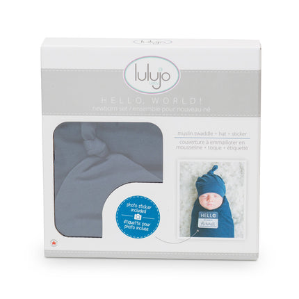 <tc>Lulujo</tc> Tissu hydrophile avec chapeau et autocollant marine